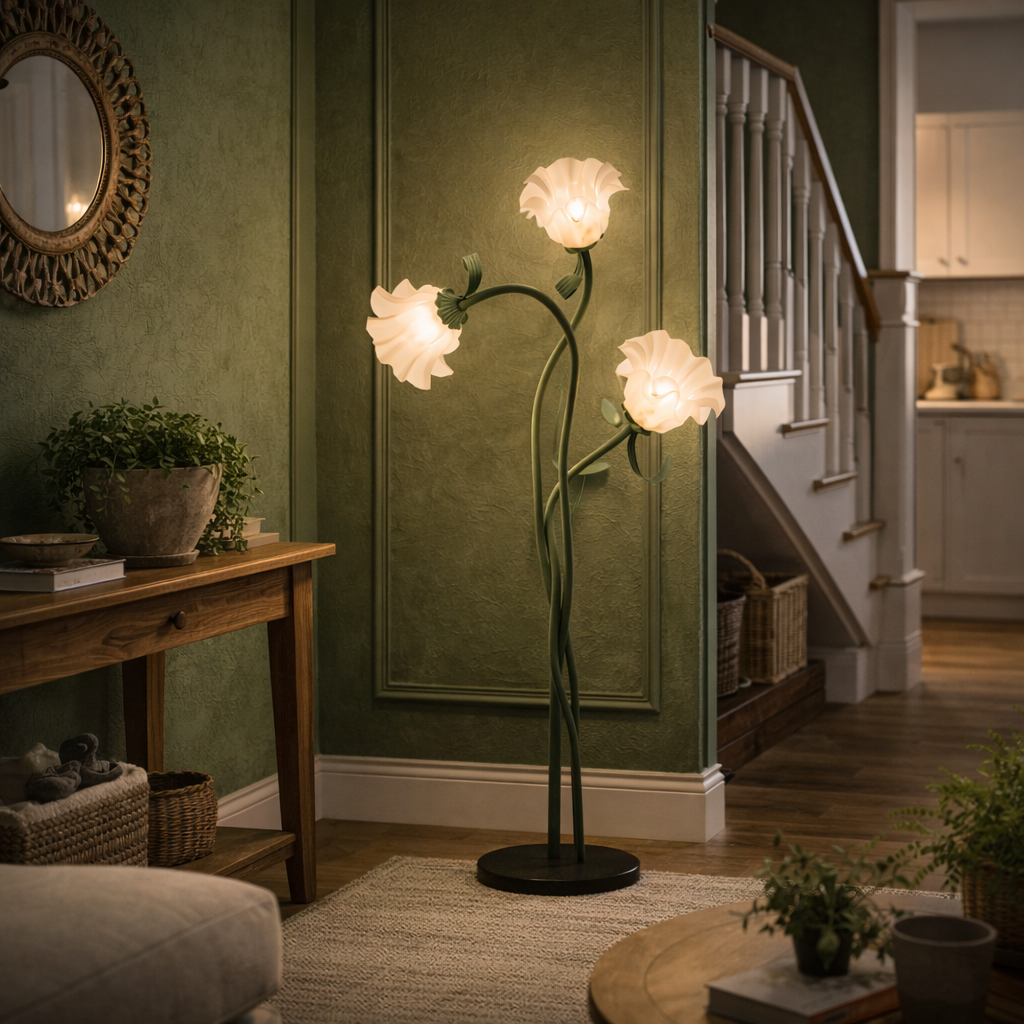 Modern Floral Floor Lamp