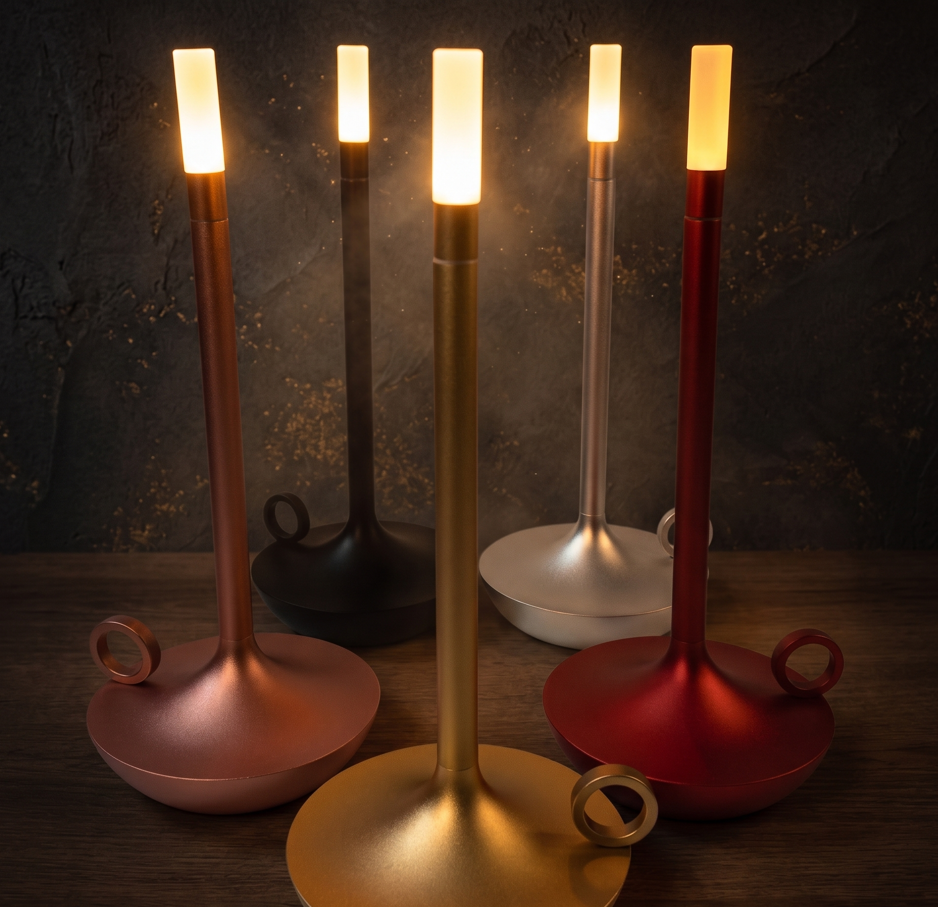 Modern Minimalist LED Vintage Candle Table Lamp