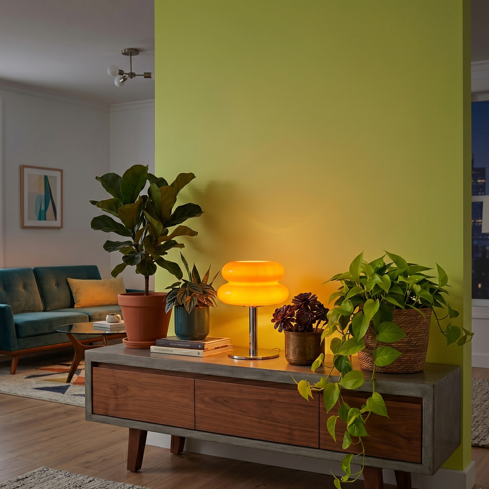 Modern Luxury Orange Table Lamp for Bedroom