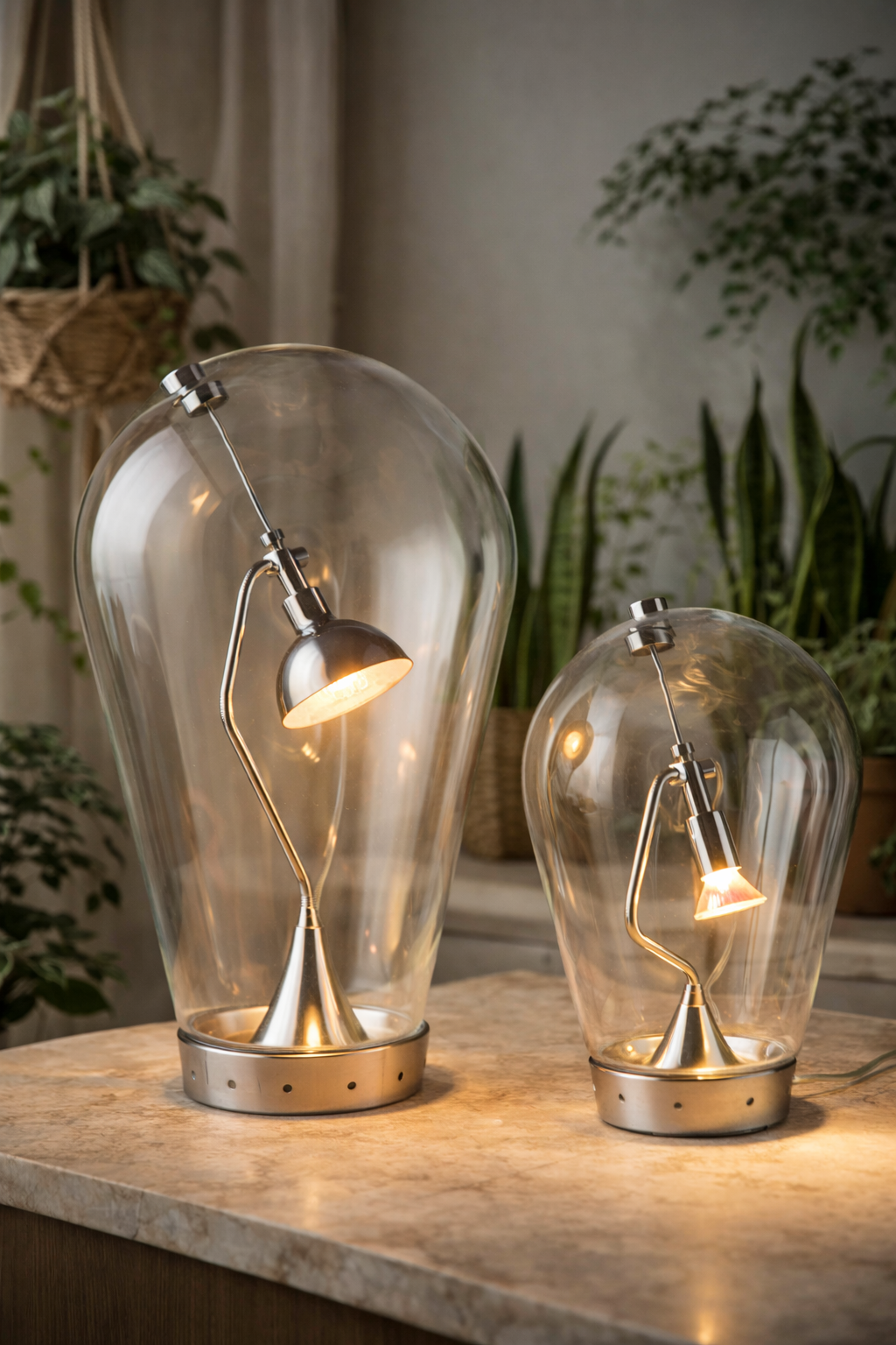 Modern Glass Dome Table Lamp