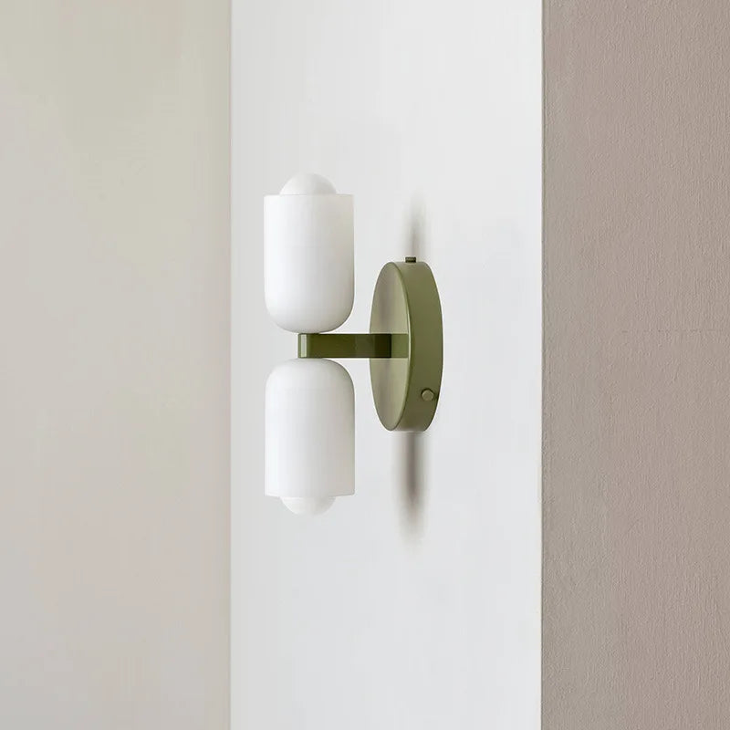Colette | Modern French Cream Double Glass Wall Sconce
