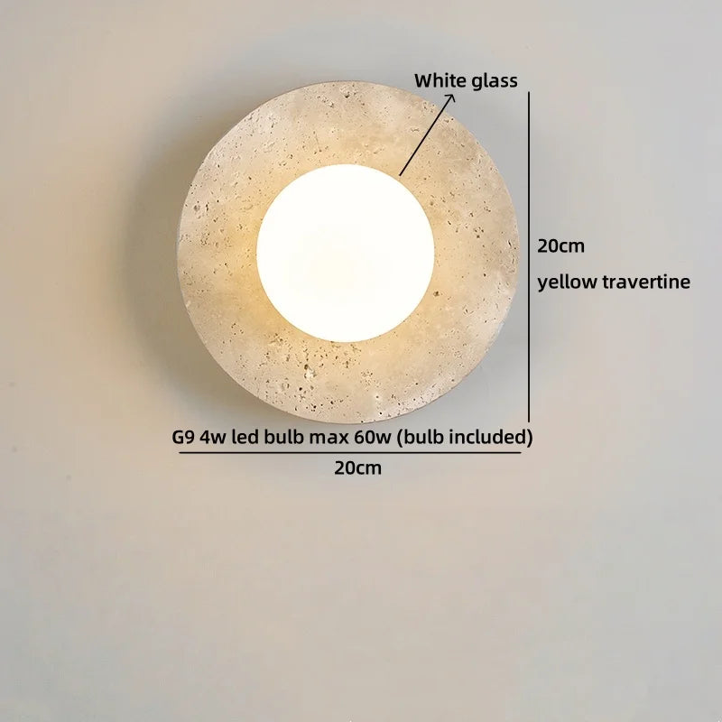 Nimbus | Travertine Wall Sconce