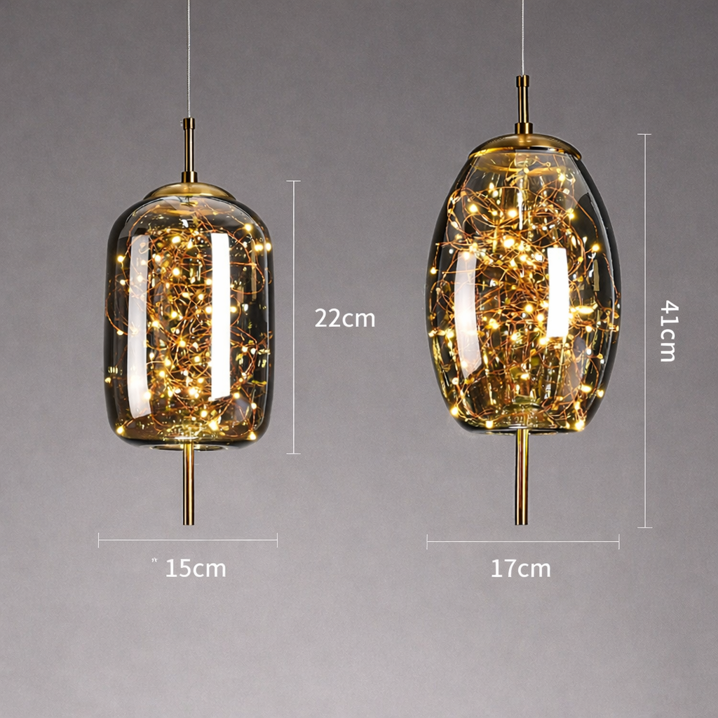 Nordic Style Glass Pendant Light for Bar and Hotel