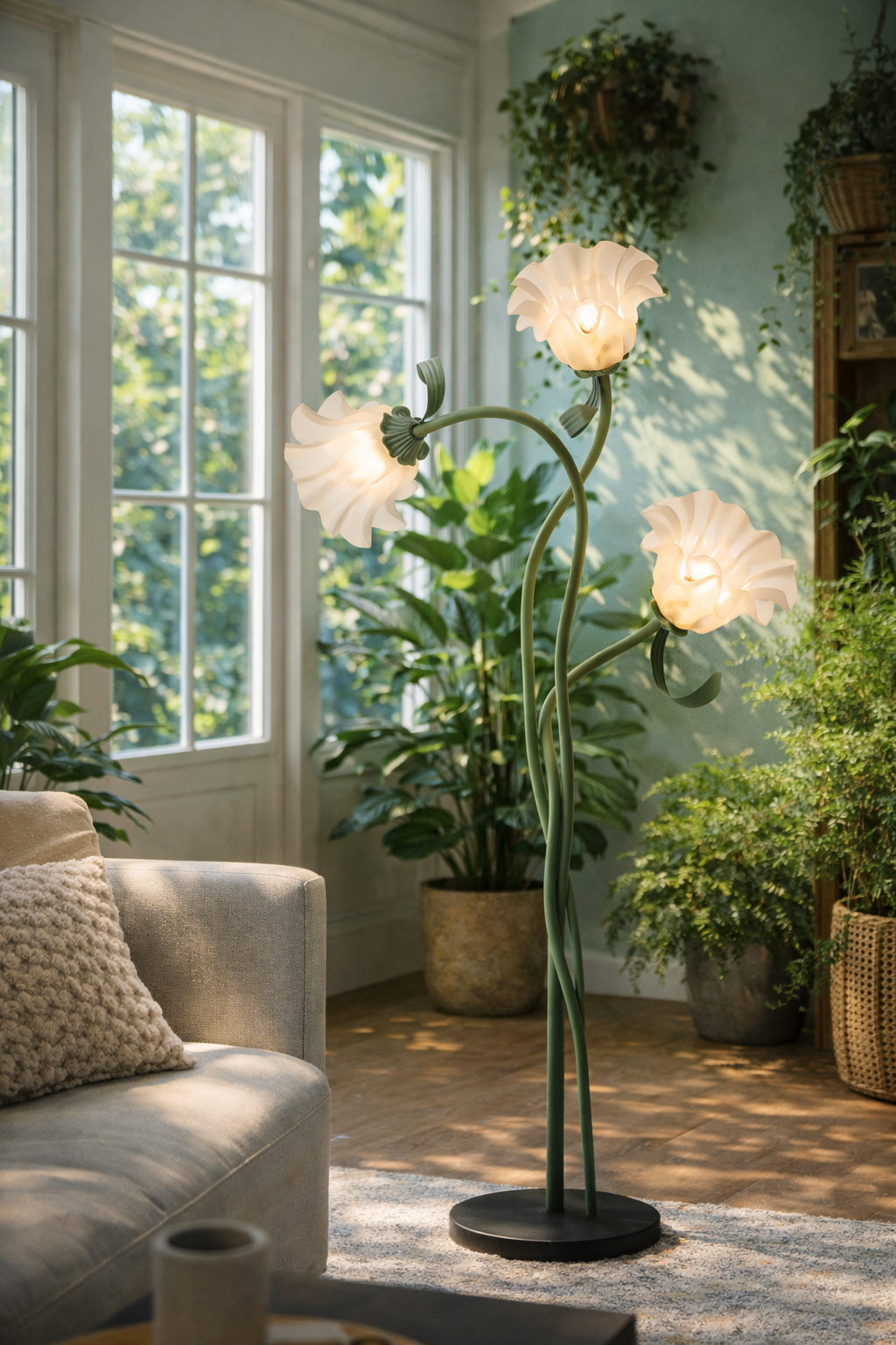 Modern Floral Floor Lamp