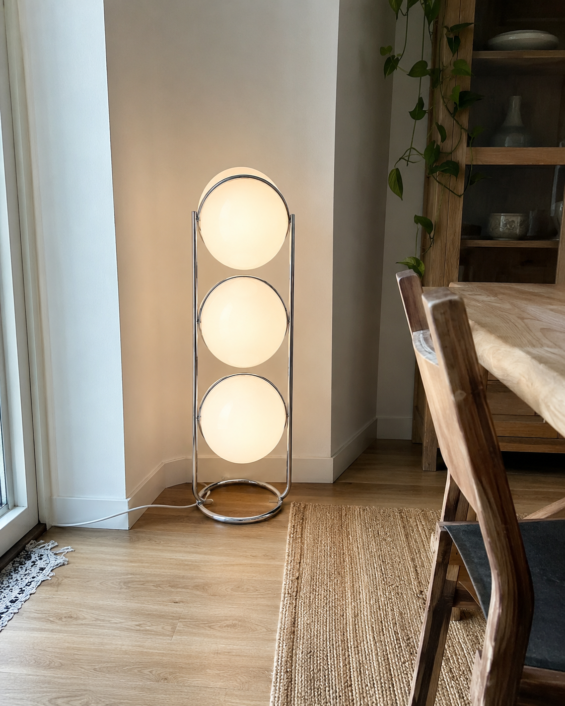 Rune | Bauhaus Acrylic Globe Floor Lamp