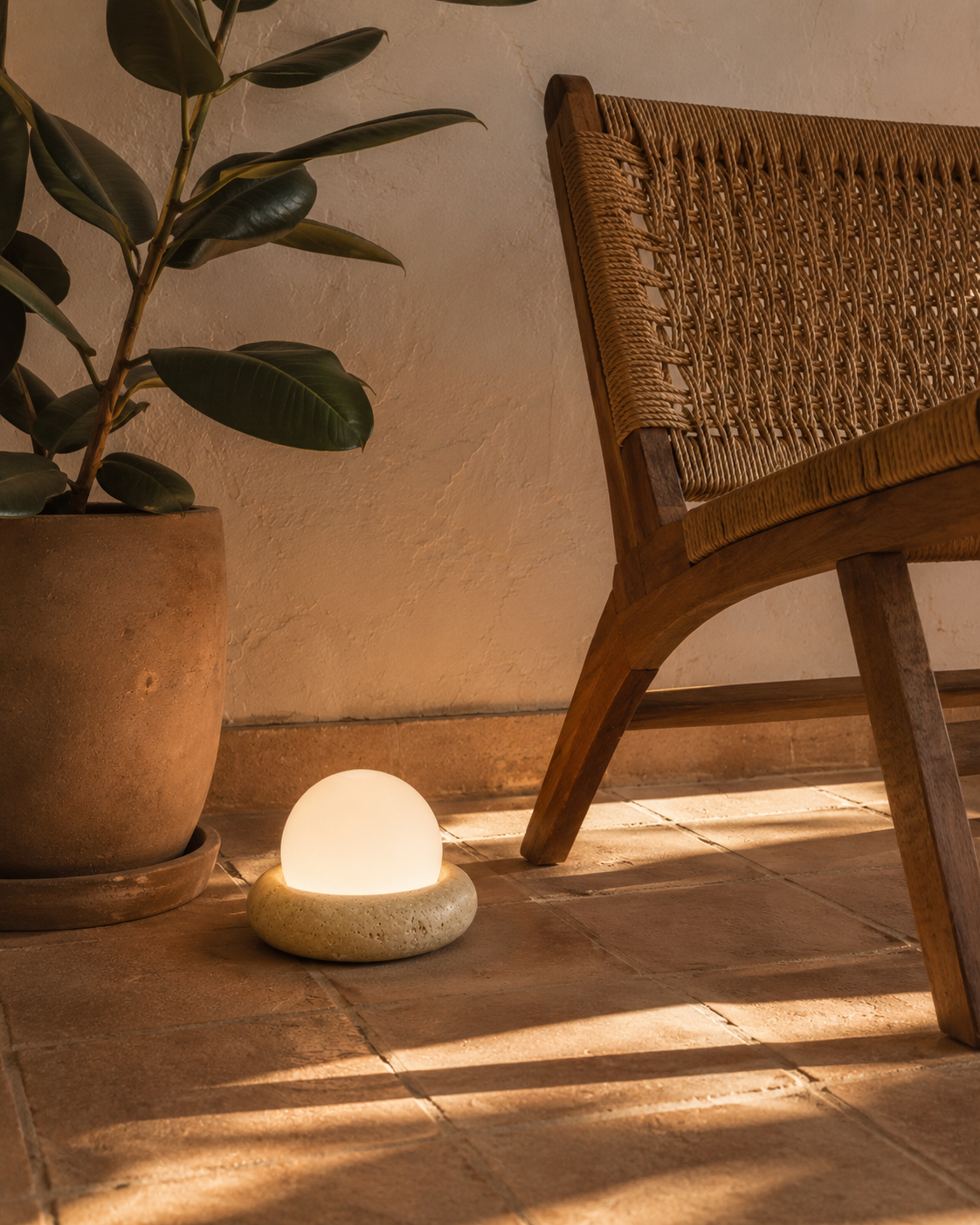 Pebble | Cordless Stone Dome Lamp