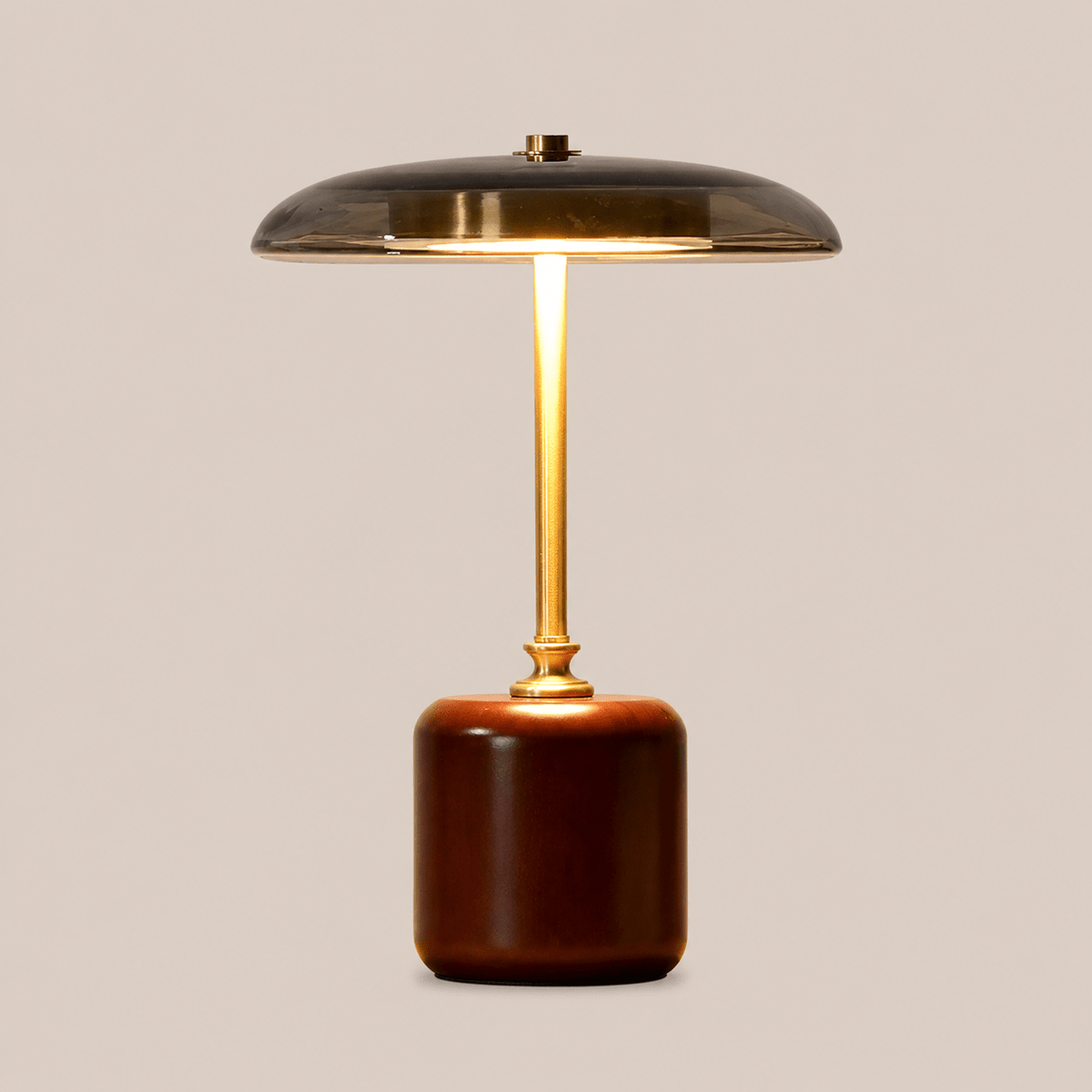 Adelina | Brass Glass Bedside Lamp - Luma House
