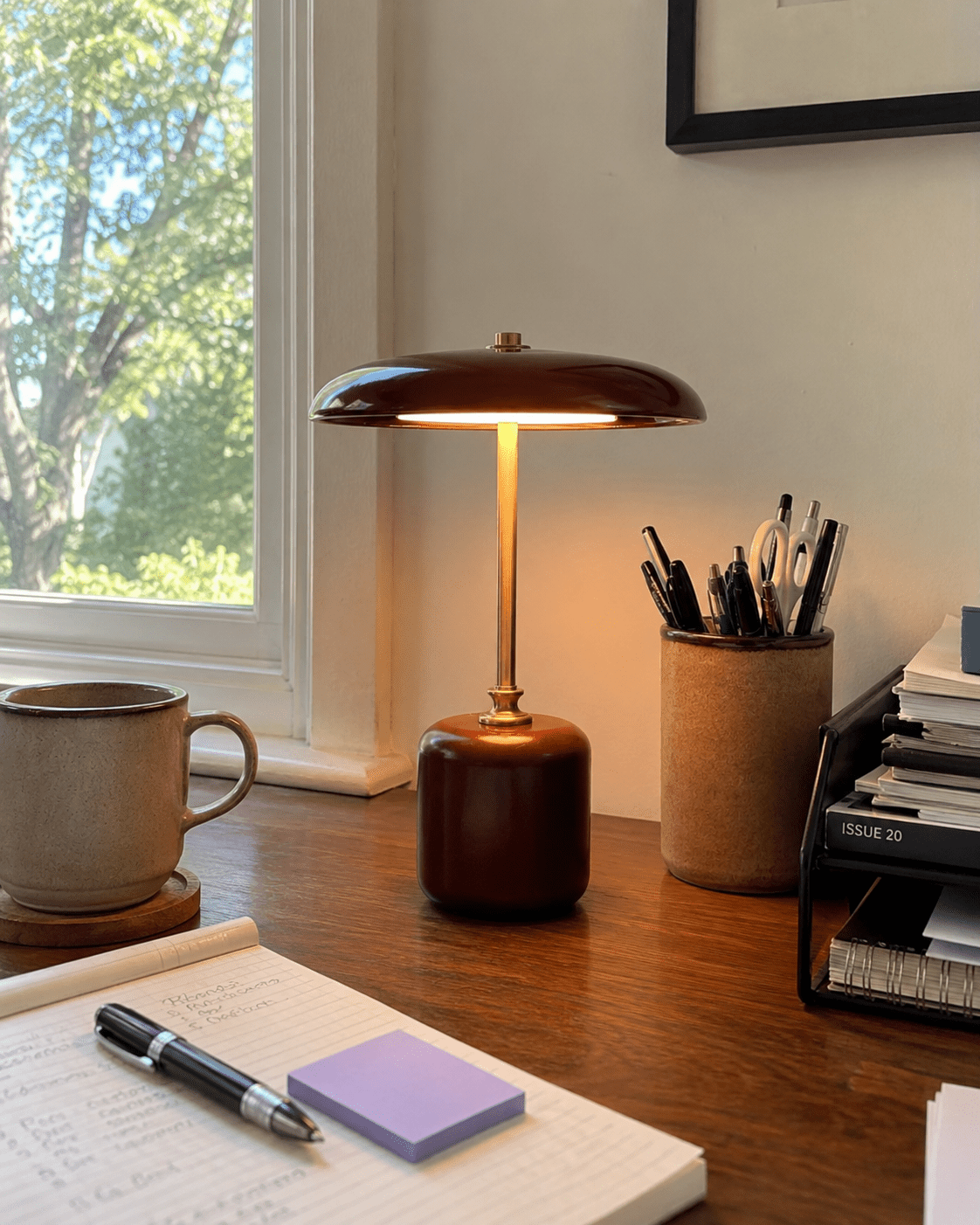 Adelina | Brass Glass Bedside Lamp - Luma House
