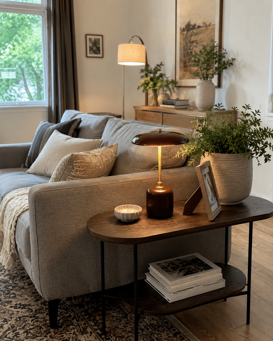 Adelina | Brass Glass Bedside Lamp - Luma House