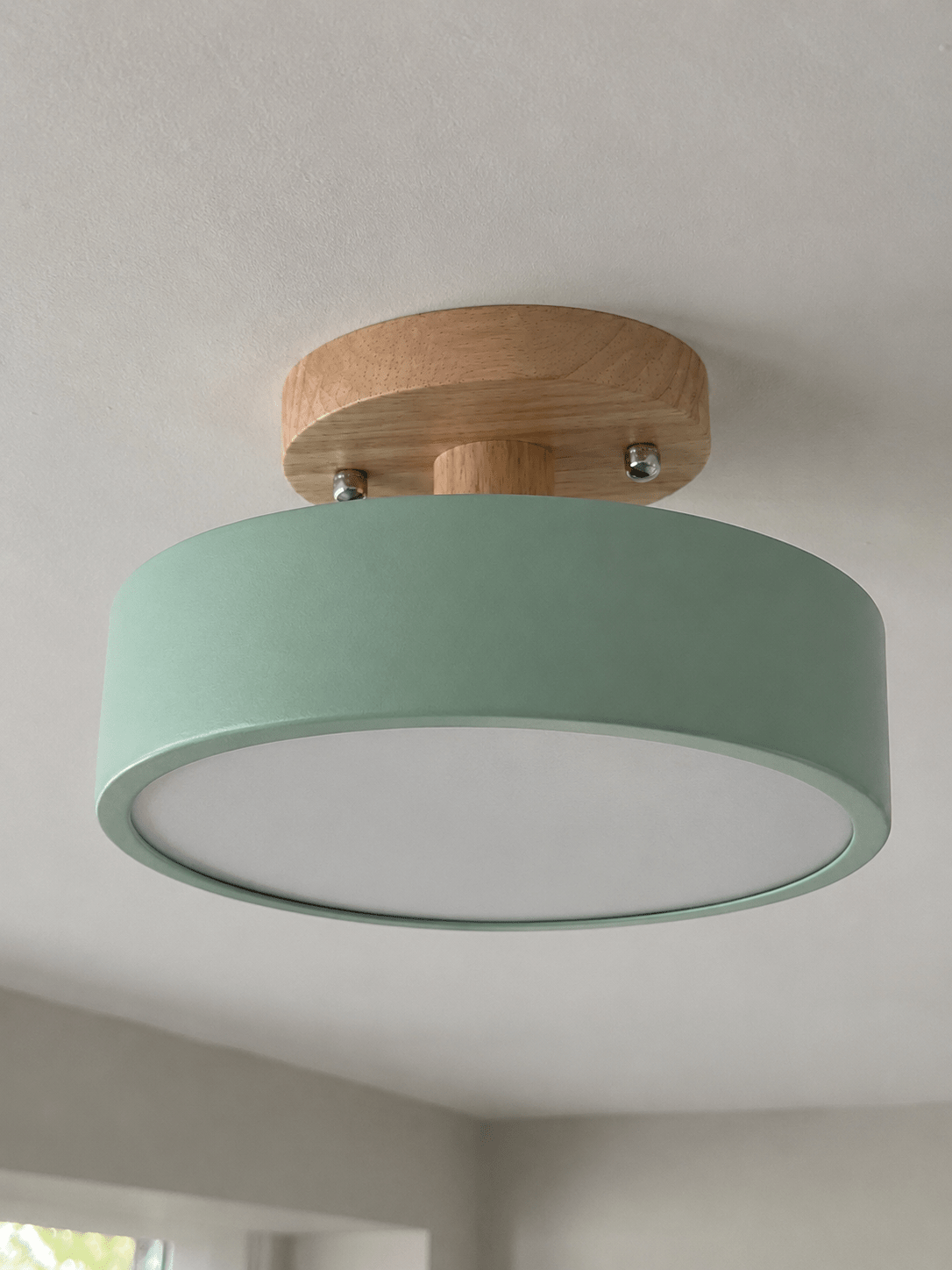 Anders | Nordic Round Wood Flush Mount Ceiling Light - Luma House