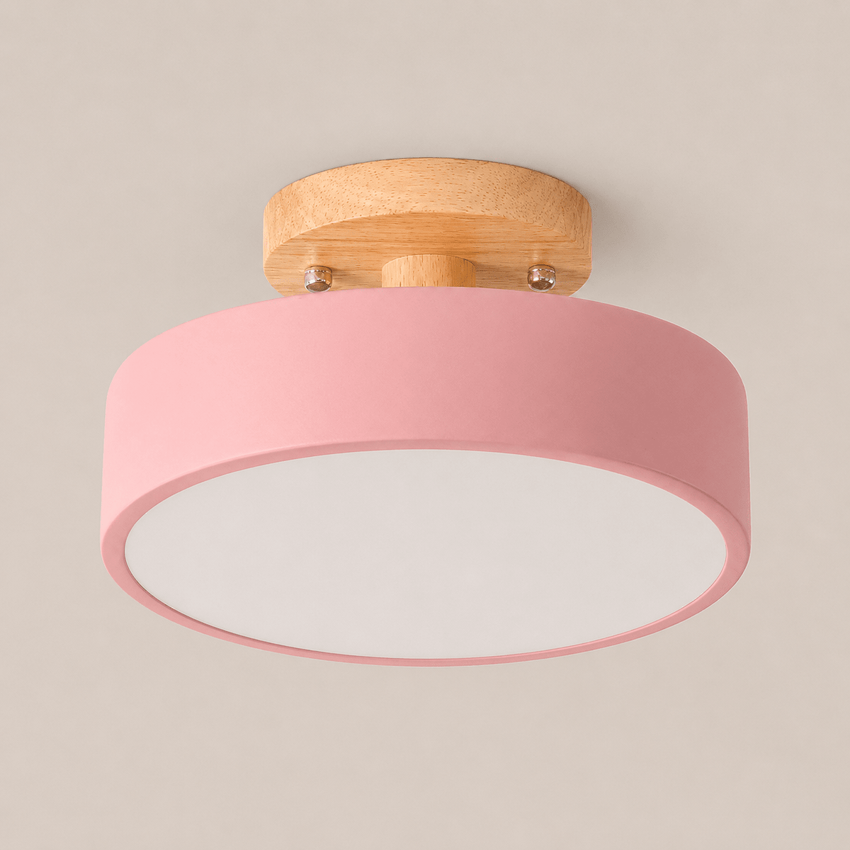 Anders | Nordic Round Wood Flush Mount Ceiling Light - Luma House