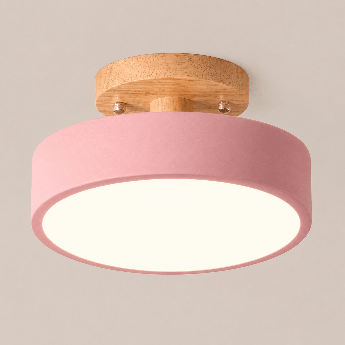 Anders | Nordic Round Wood Flush Mount Ceiling Light - Luma House