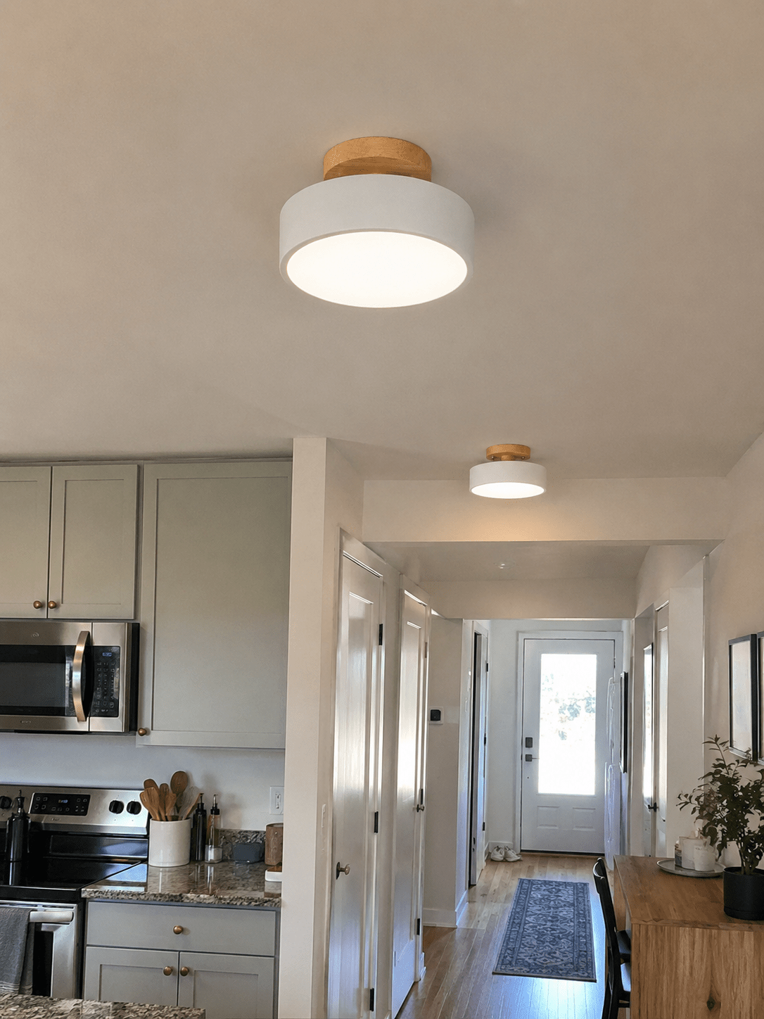 Anders | Nordic Round Wood Flush Mount Ceiling Light - Luma House