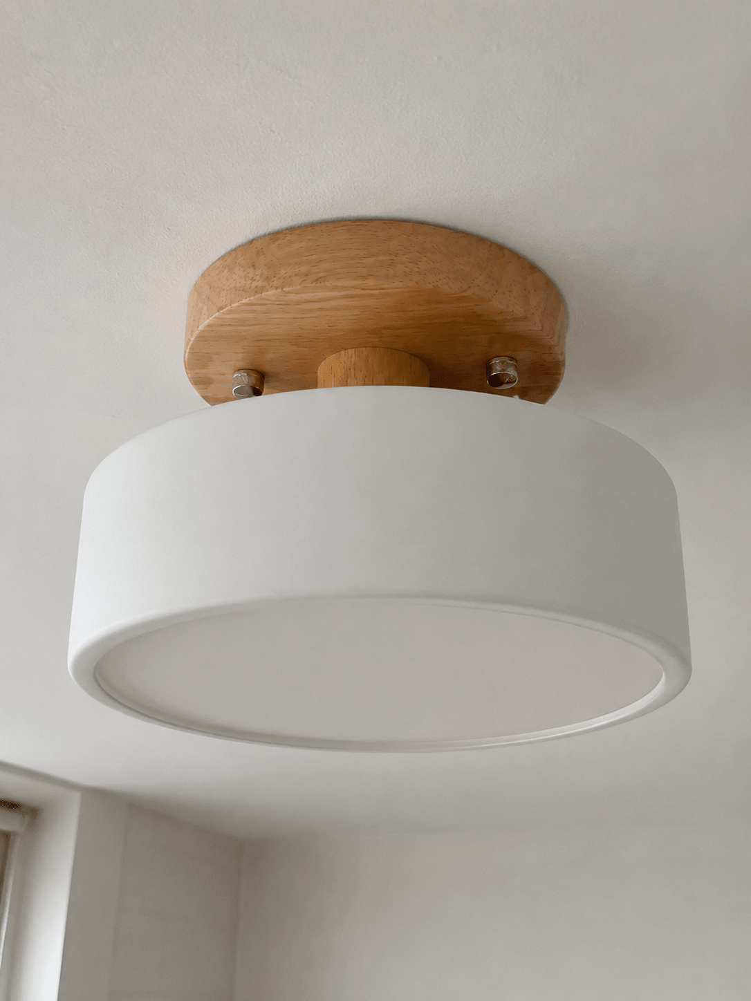 Anders | Nordic Round Wood Flush Mount Ceiling Light - Luma House