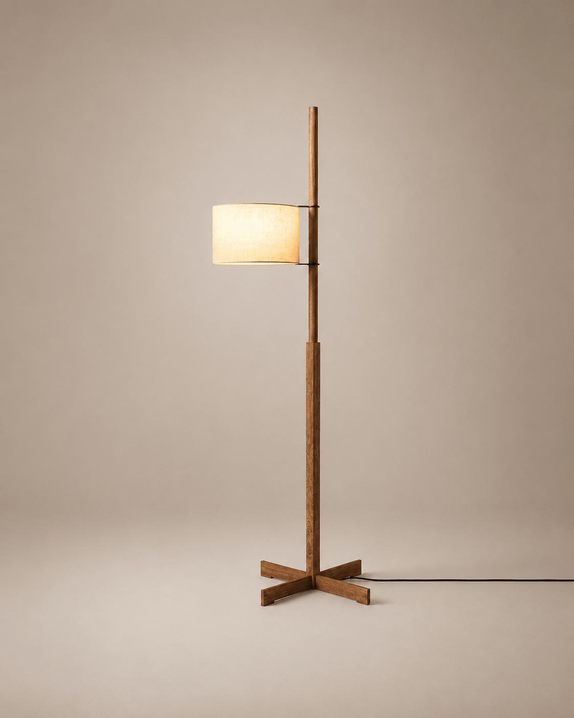 August | Nordic Solid Wood Adjustable Floor Lamp - Luma House