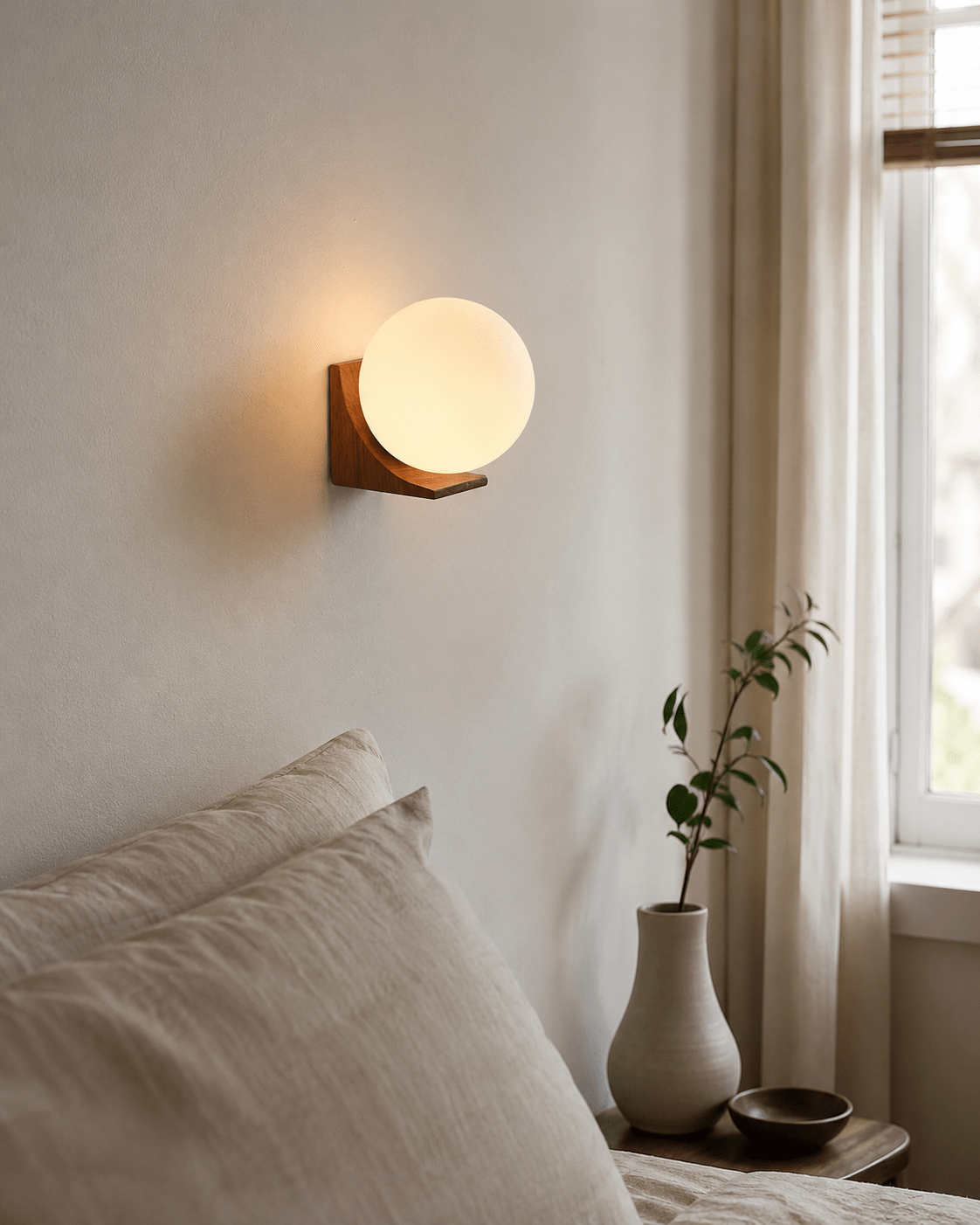 Aurea | Wooden Globe Wall Lamp - Luma House