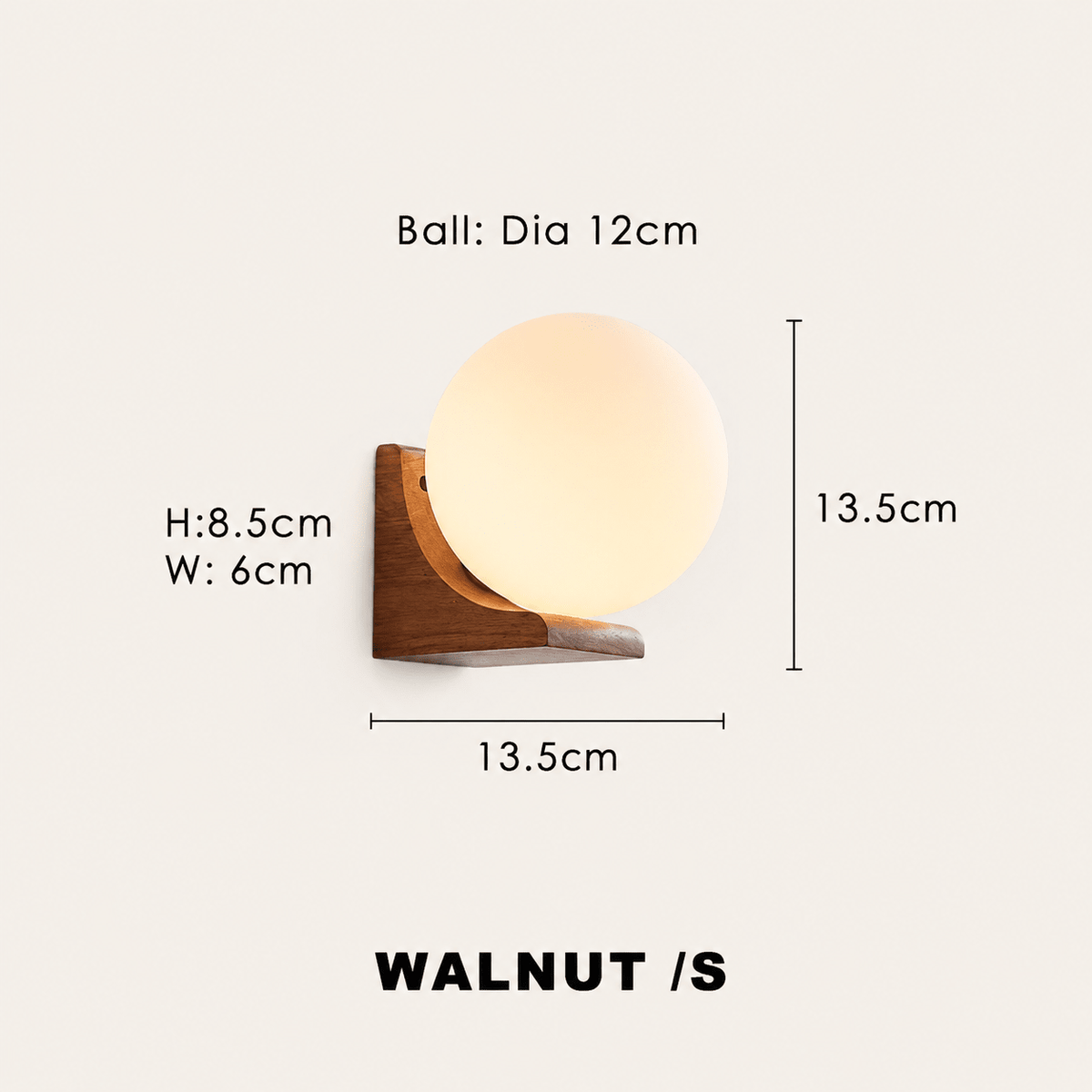 Aurea | Wooden Globe Wall Lamp - Luma House