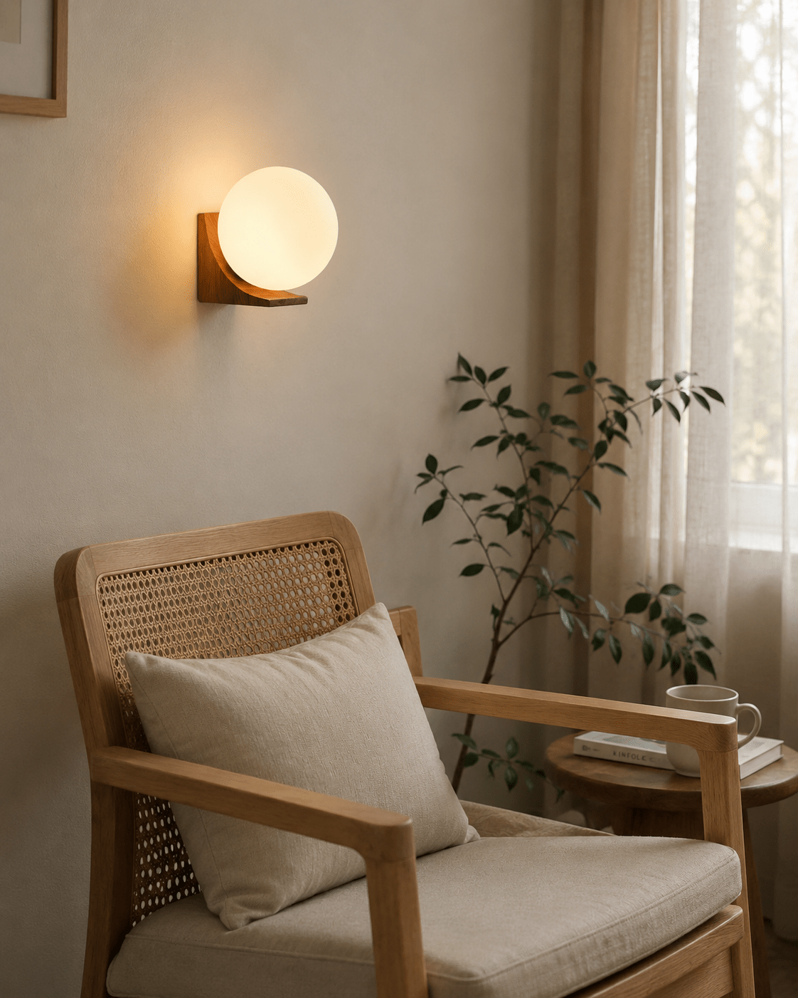 Aurea | Wooden Globe Wall Lamp - Luma House