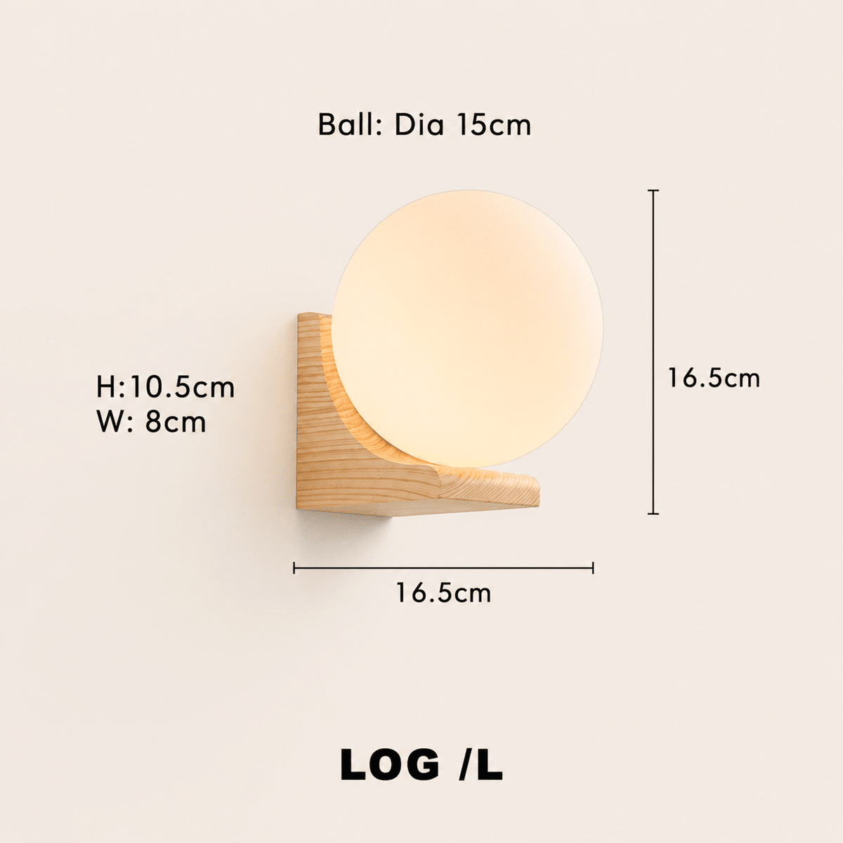 Aurea | Wooden Globe Wall Lamp - Luma House