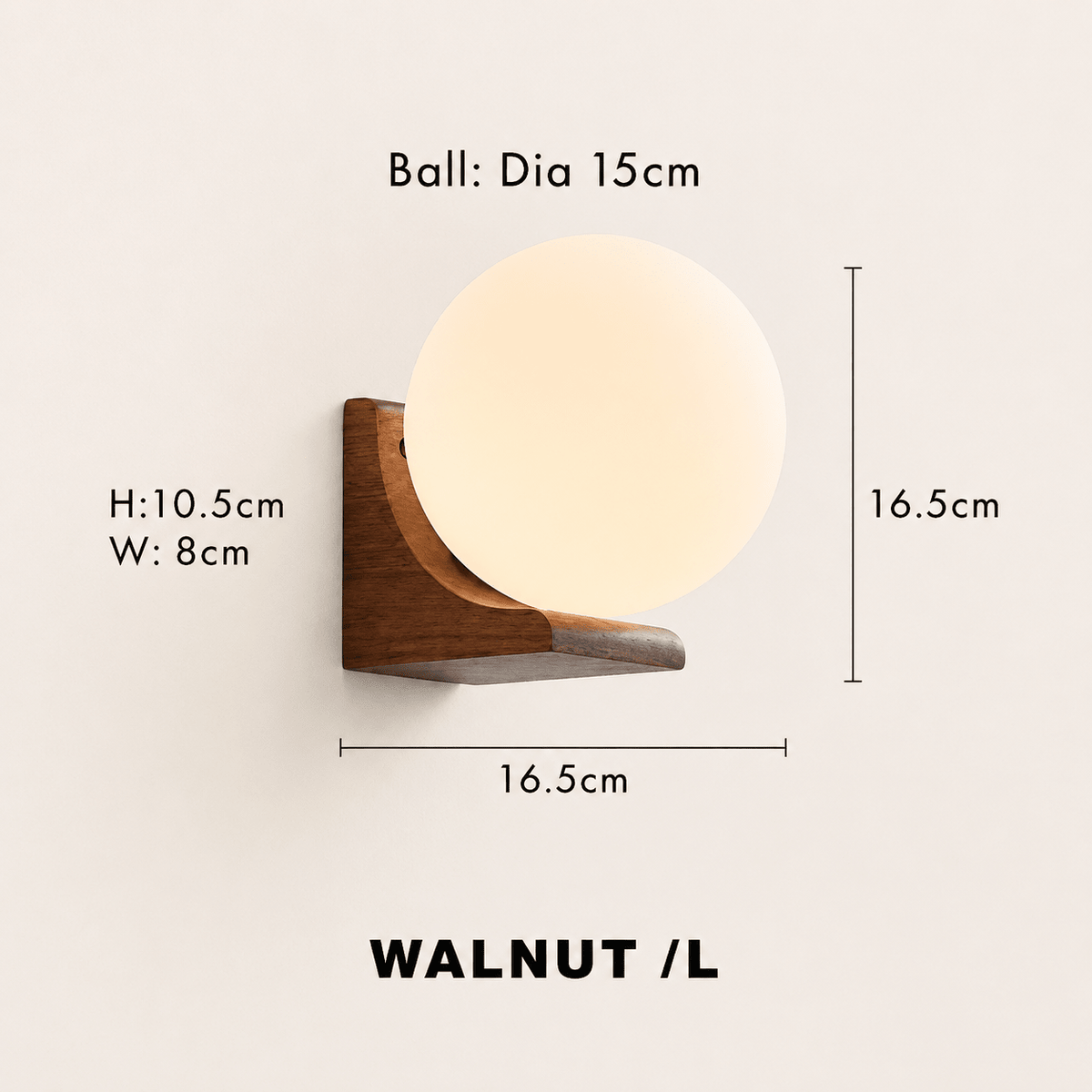 Aurea | Wooden Globe Wall Lamp - Luma House