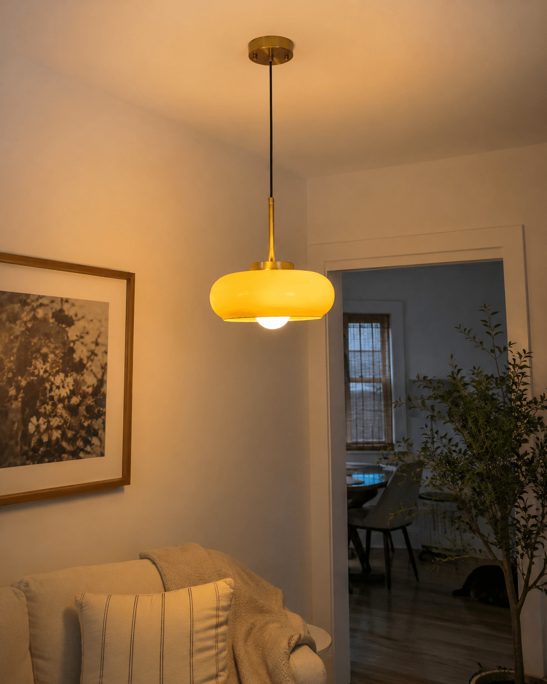 Aurelia | Amber Glass Pendant - Luma House