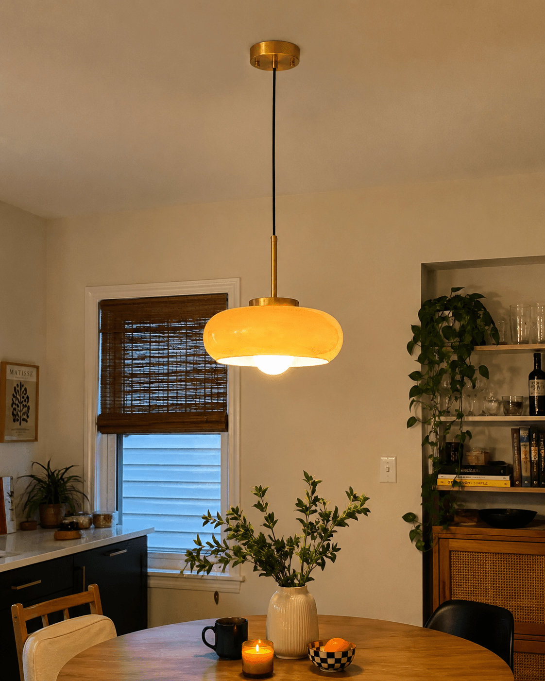 Aurelia | Amber Glass Pendant - Luma House