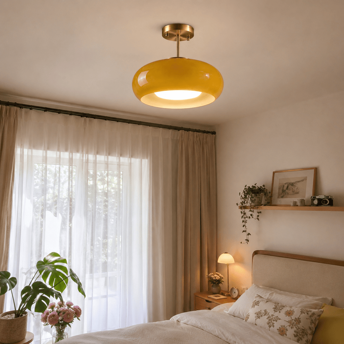 Aurelia | Amber Glass Pendant - Luma House