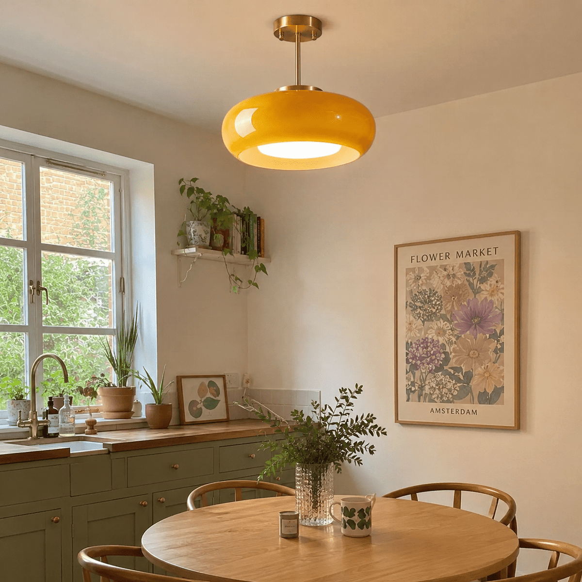 Aurelia | Amber Glass Pendant - Luma House