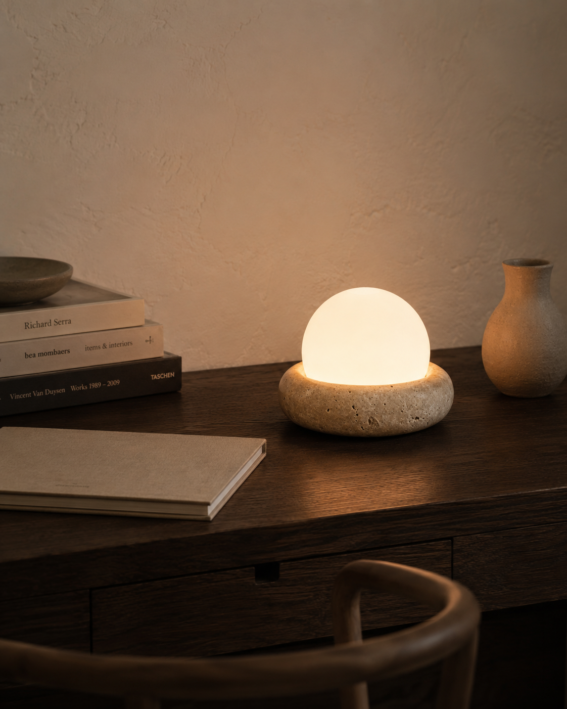 Pebble | Cordless Stone Dome Lamp