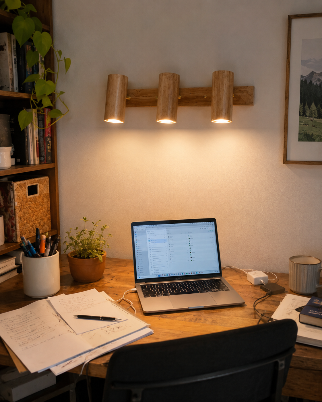 Yoko | Oak Cylinder Wall Sconce