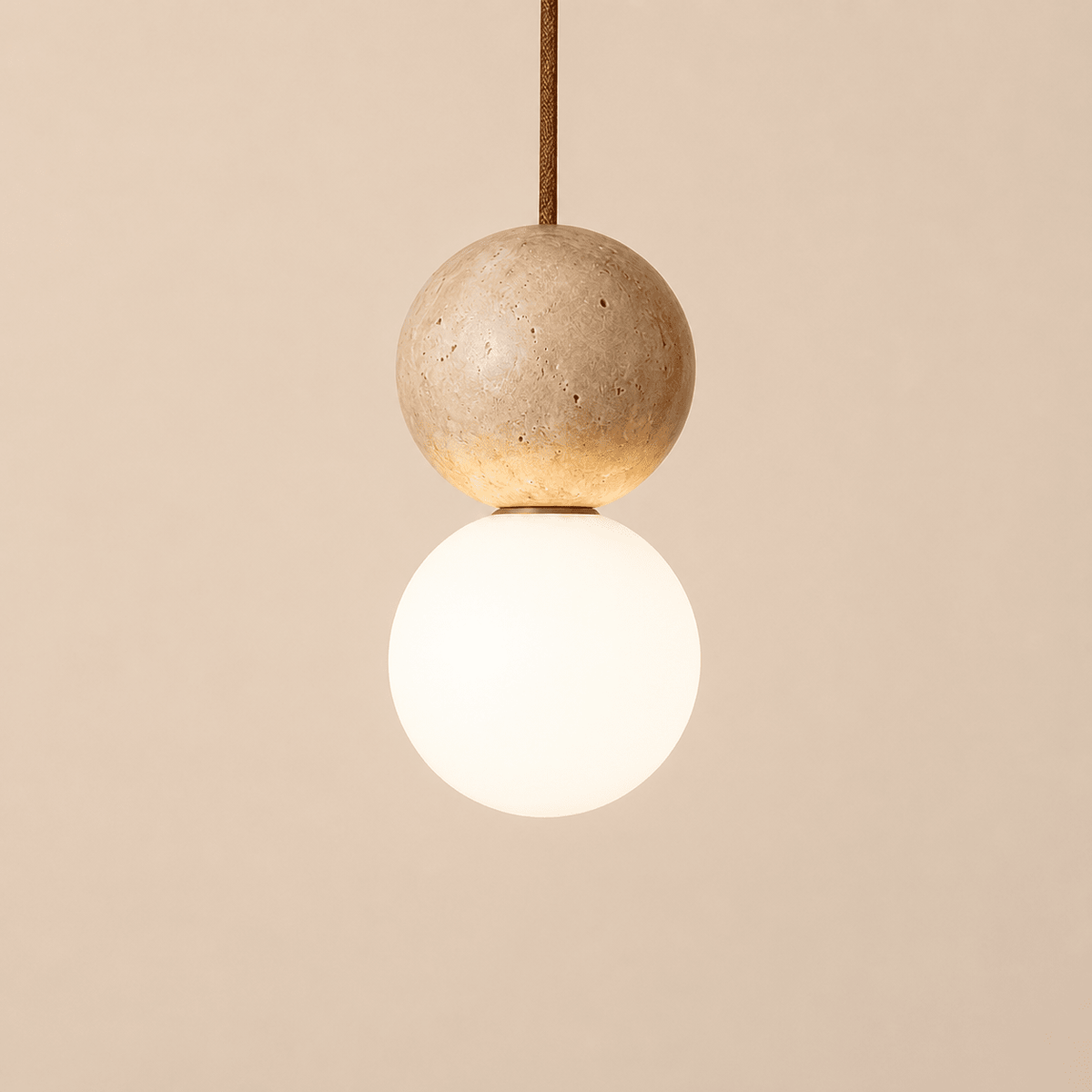 Callum | Travertine Globe Pendant - Luma House