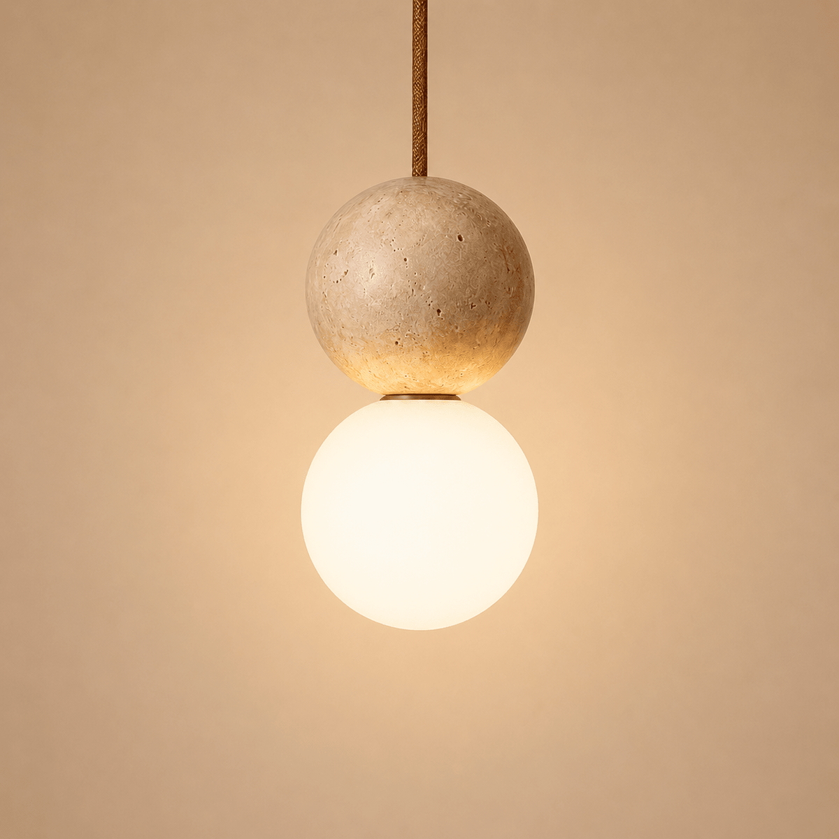 Callum | Travertine Globe Pendant - Luma House