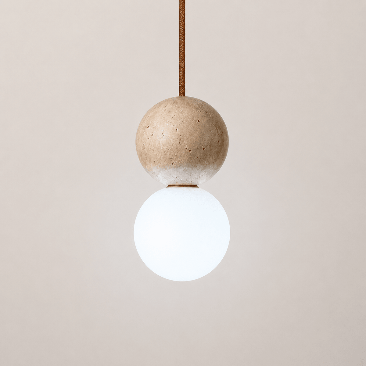 Callum | Travertine Globe Pendant - Luma House
