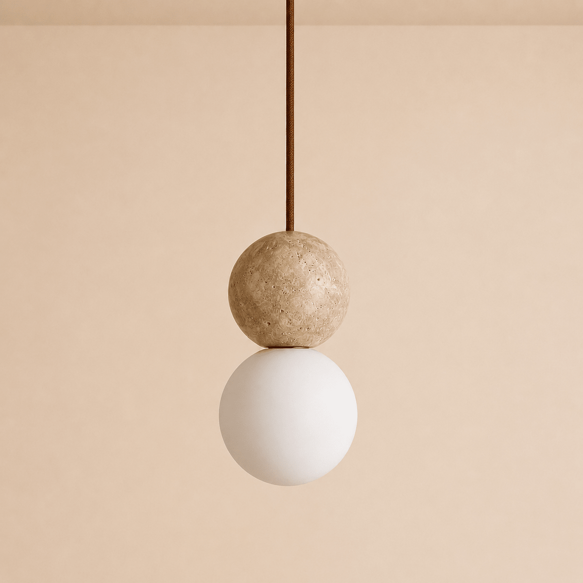 Callum | Travertine Globe Pendant - Luma House