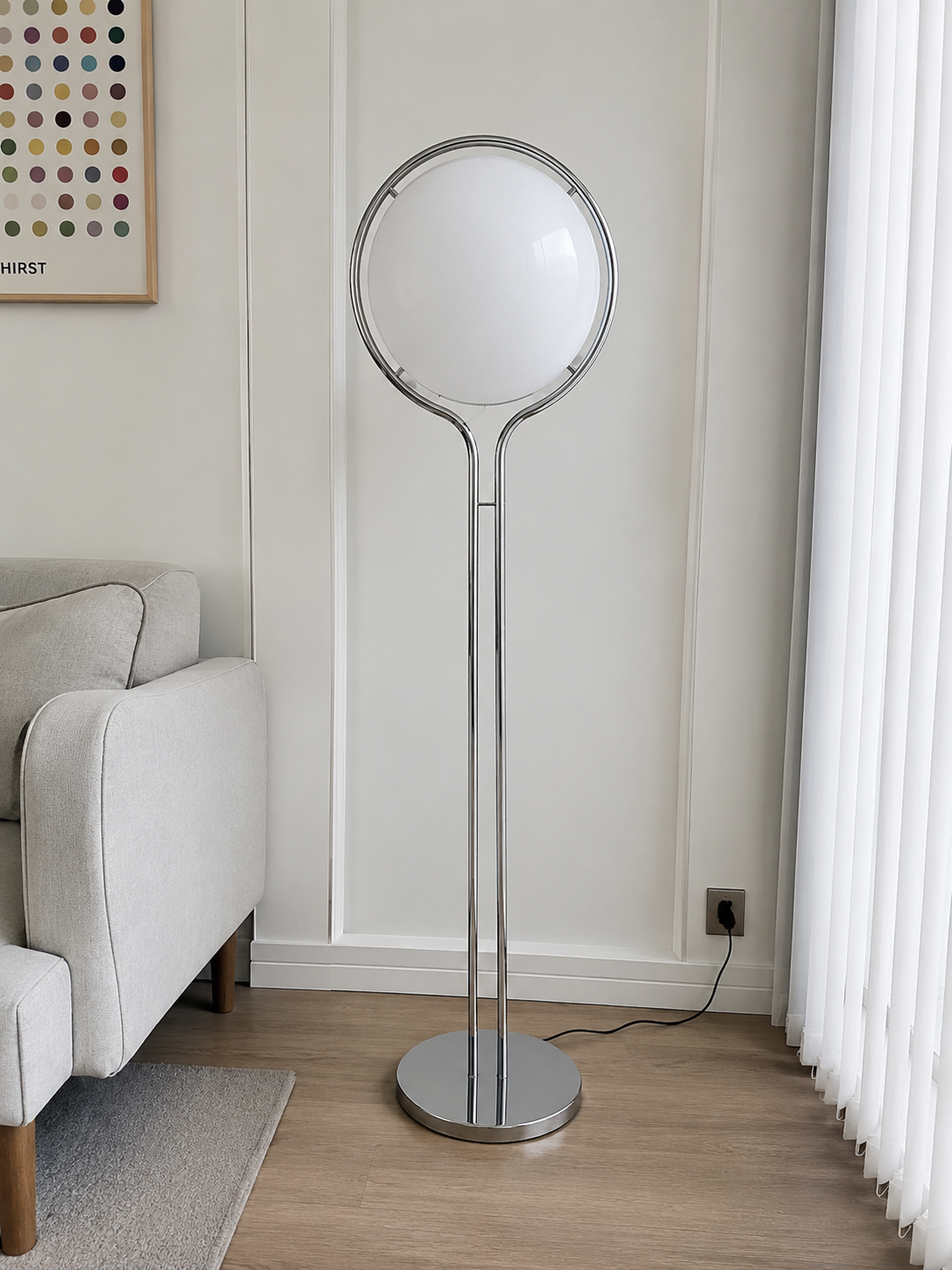 Callan | Bauhaus Acrylic Globe Floor Lamp