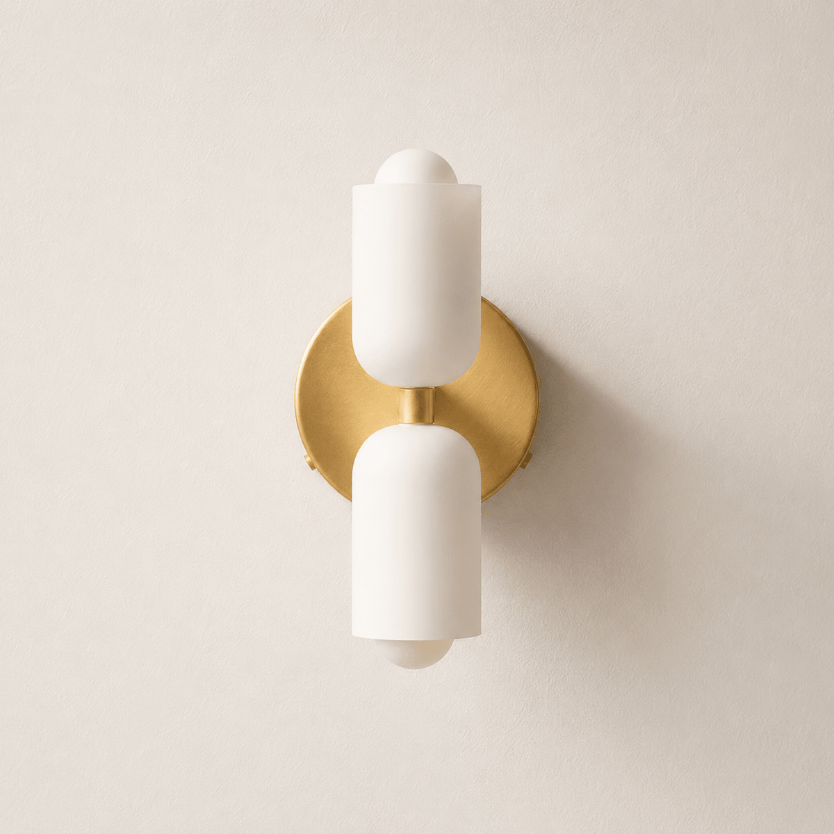 Colette | Modern French Cream Double Glass Wall Sconce - Luma House