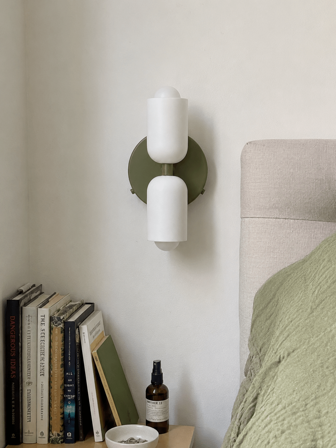Colette | Modern French Cream Double Glass Wall Sconce - Luma House