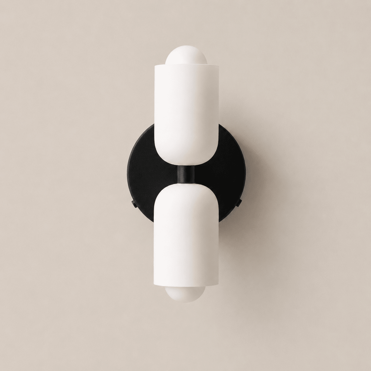 Colette | Modern French Cream Double Glass Wall Sconce - Luma House