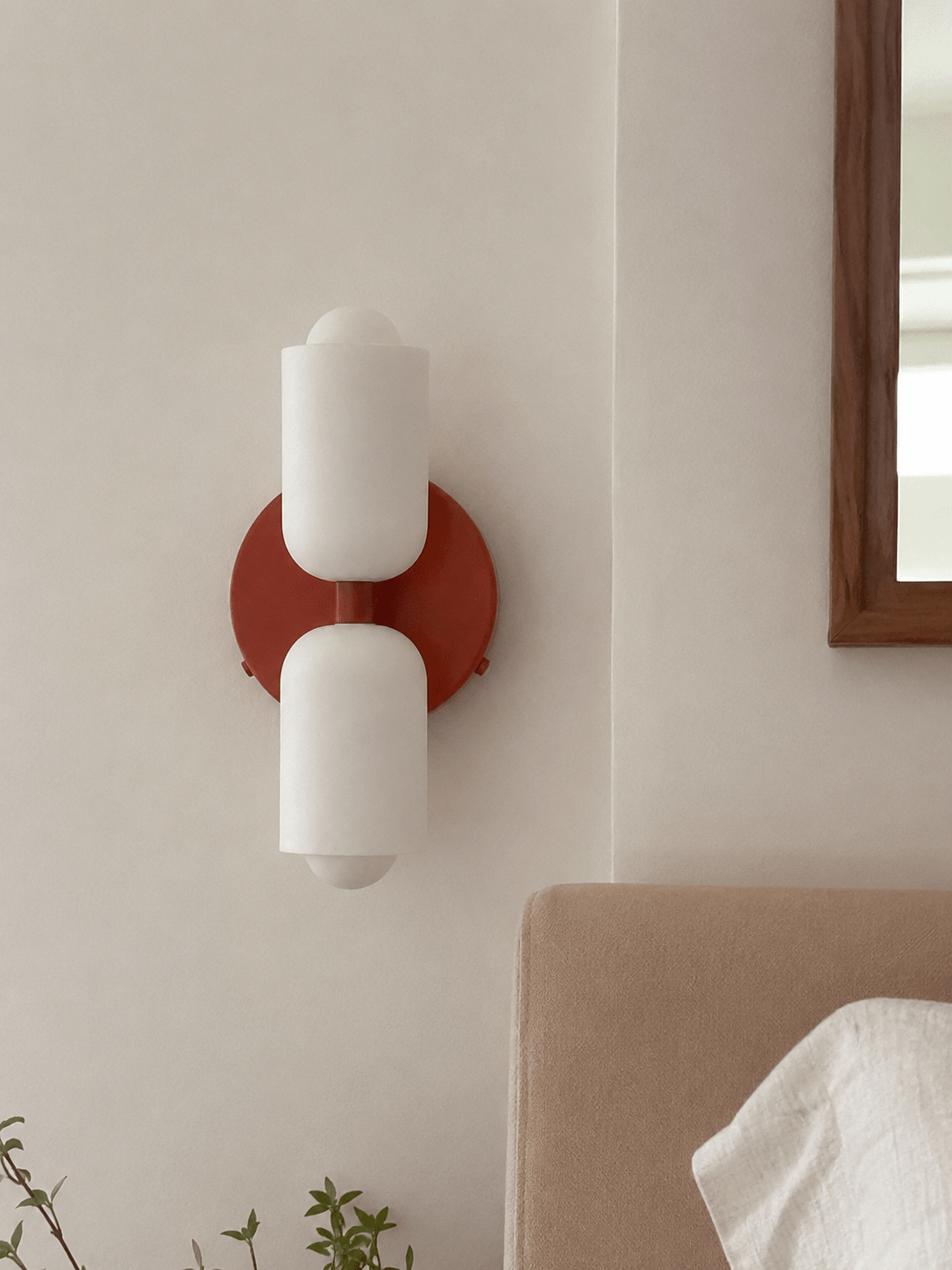 Colette | Modern French Cream Double Glass Wall Sconce - Luma House