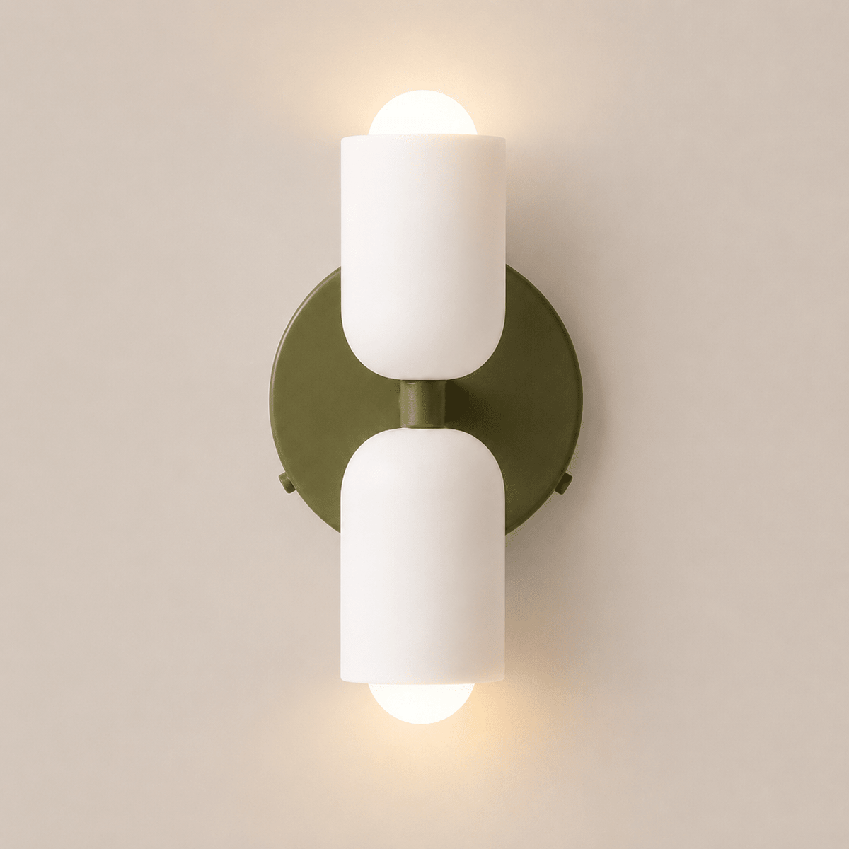 Colette | Modern French Cream Double Glass Wall Sconce - Luma House