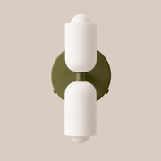 Colette | Modern French Cream Double Glass Wall Sconce - Luma House