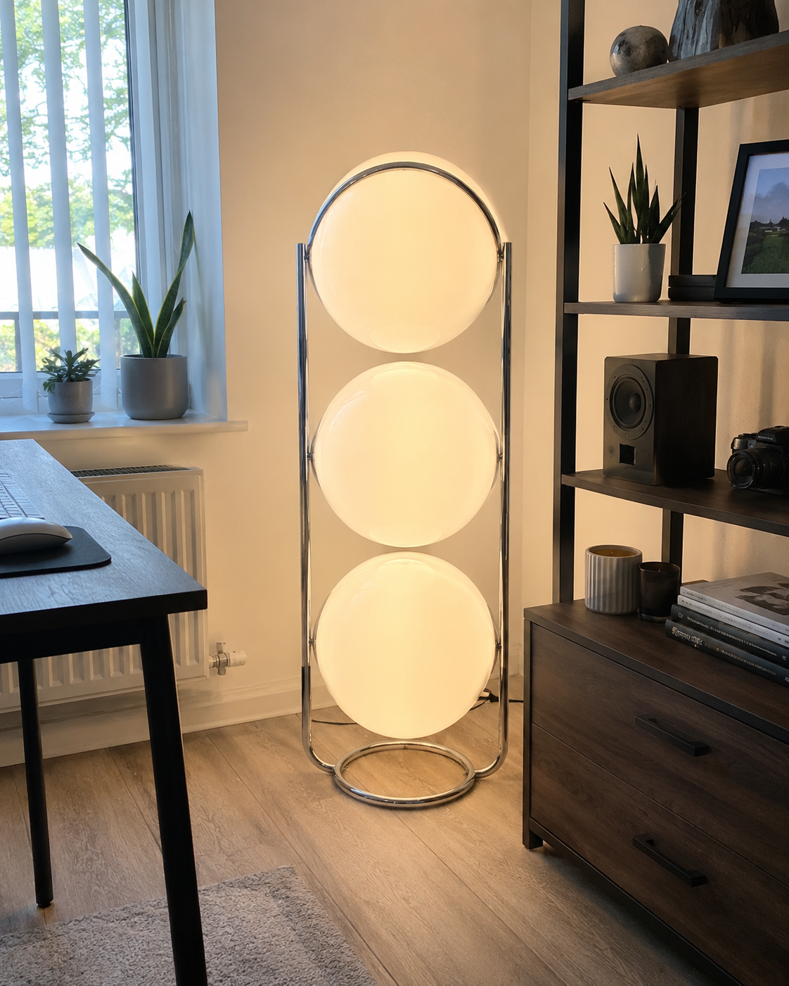 Rune | Bauhaus Acrylic Globe Floor Lamp