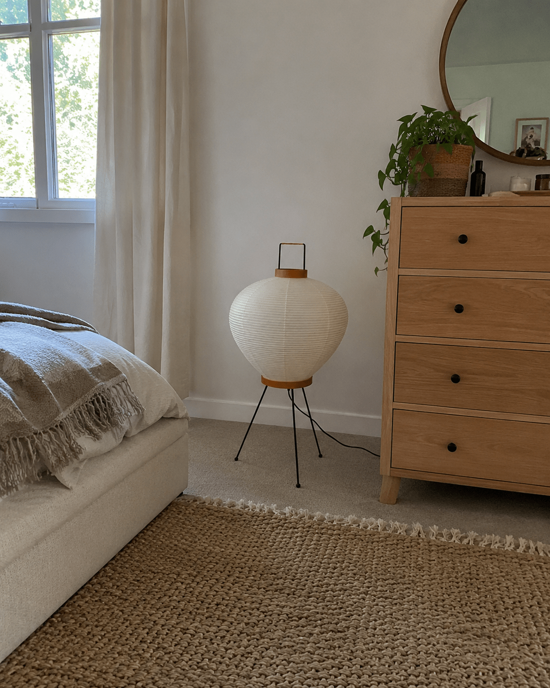 Daiki | Japanese Rice Paper Lantern Floor Lamp - Luma House