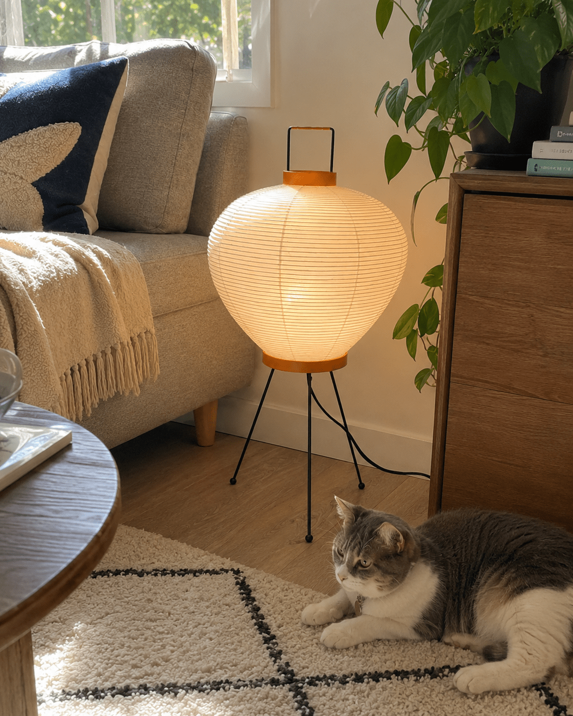 Daiki | Japanese Rice Paper Lantern Floor Lamp - Luma House