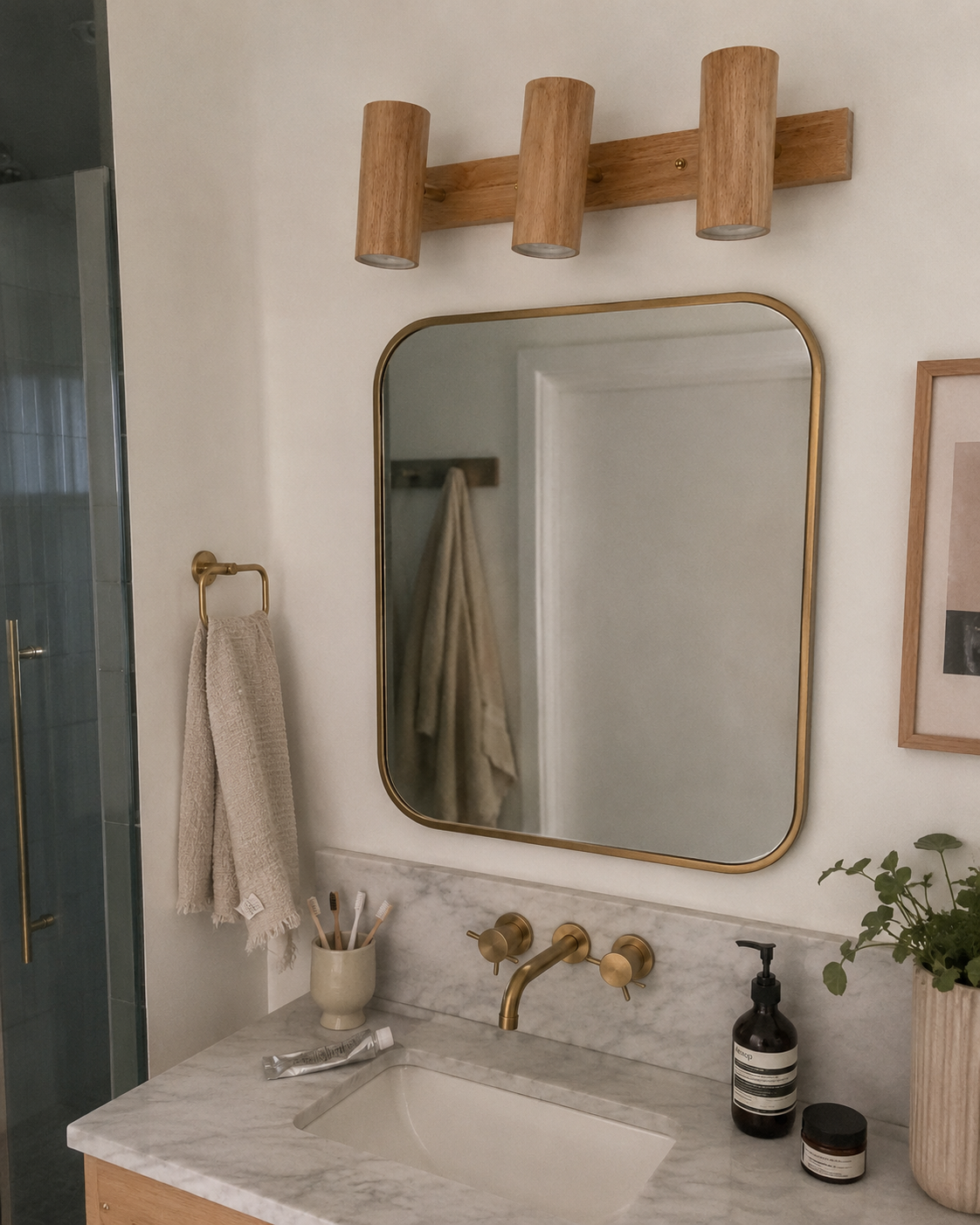 Yoko | Oak Cylinder Wall Sconce