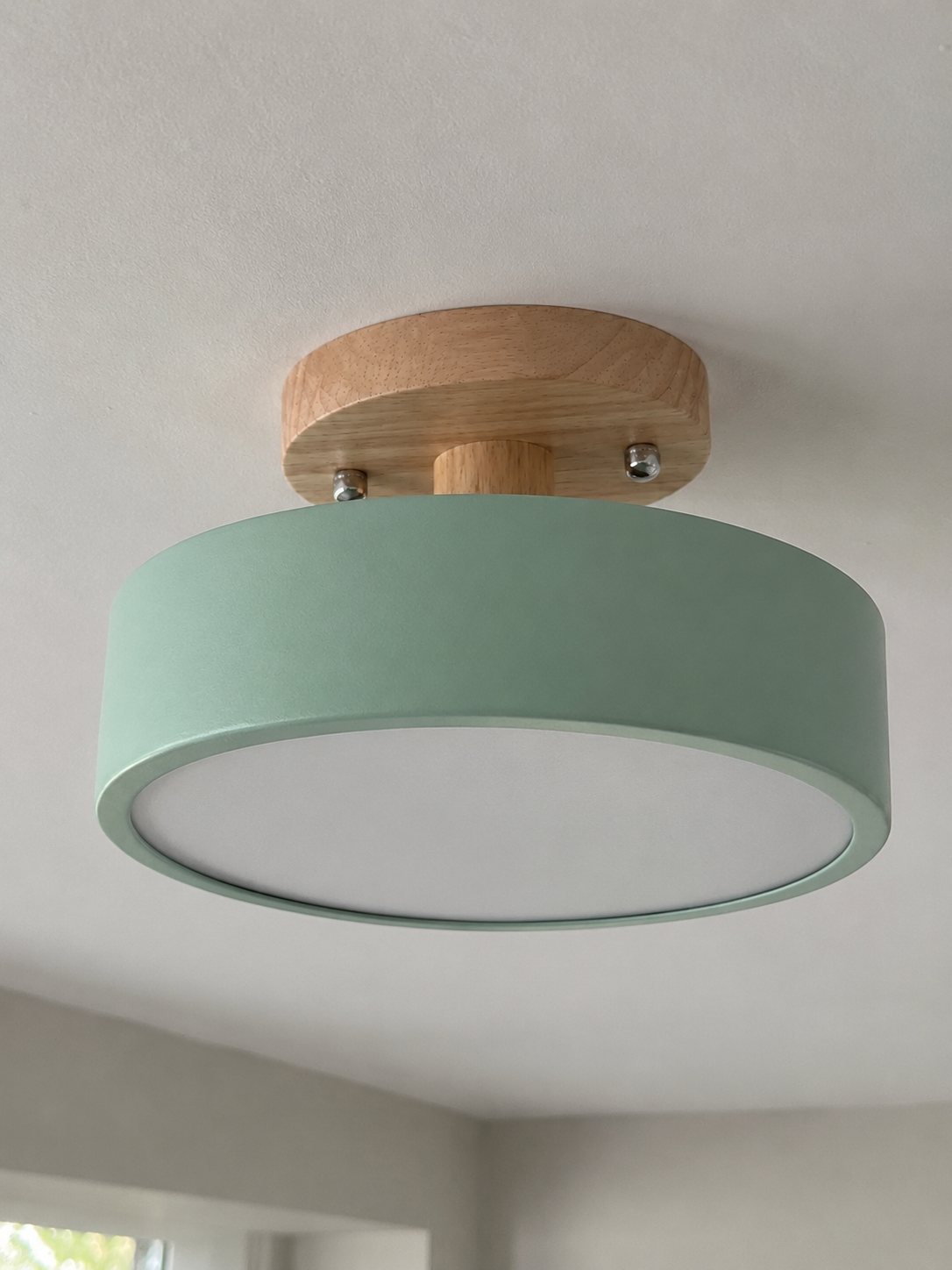 Anders | Nordic Round Wood Flush Mount Ceiling Light