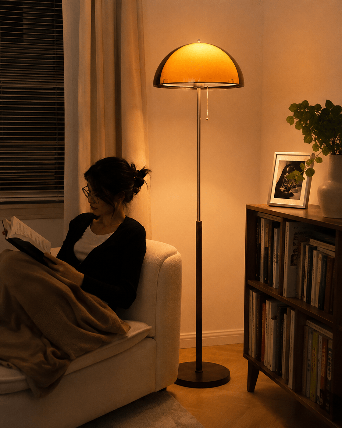 Dusk | Mushroom Dome Floor Lamp - Luma House
