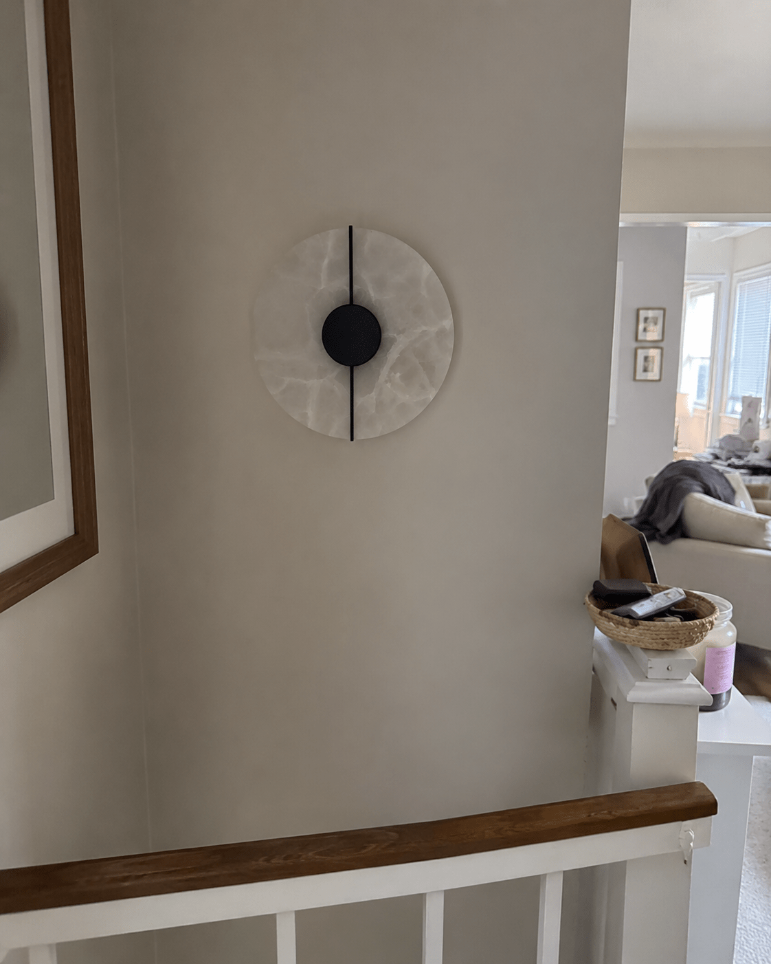 Eclipse | Round Marble Wall Sconce - Luma House