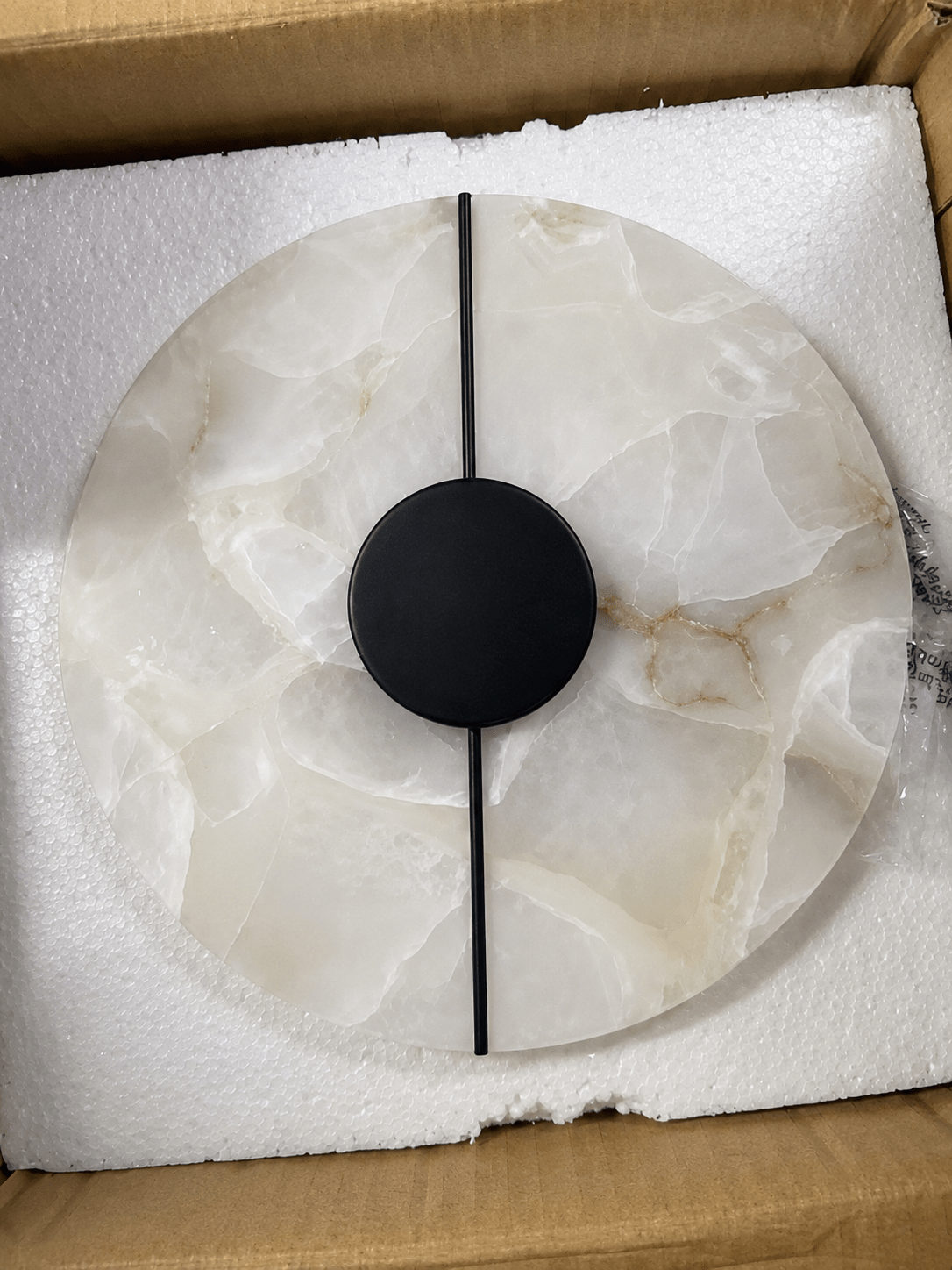 Eclipse | Round Marble Wall Sconce - Luma House