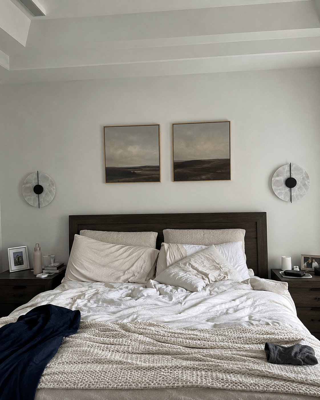 Eclipse | Round Marble Wall Sconce - Luma House
